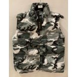 2 x Rising camo print body warmers,