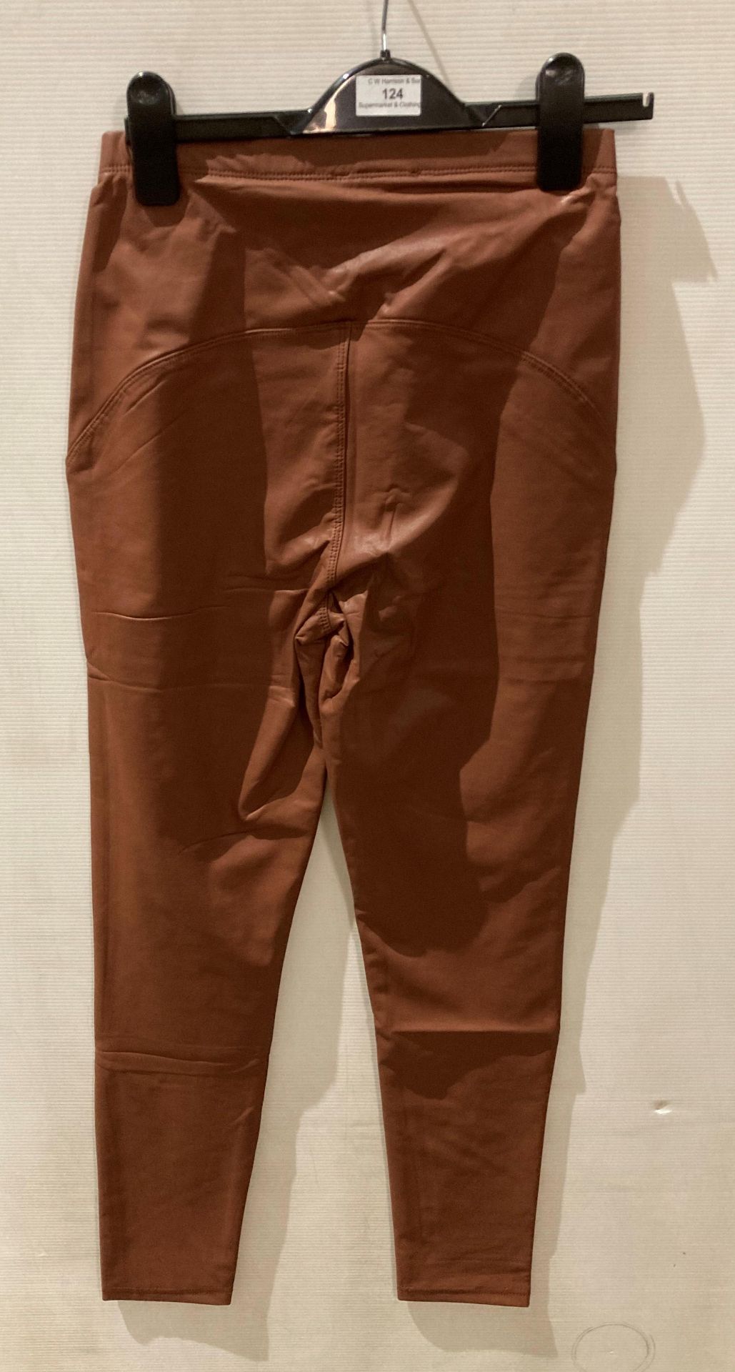 13 x Cherry KoKo brown pleather finish leggings/trousers - sizes S, M, - Image 2 of 2