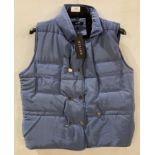 3 x Rising blue buttoned body warmers,