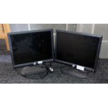2 x Dell computer monitors,