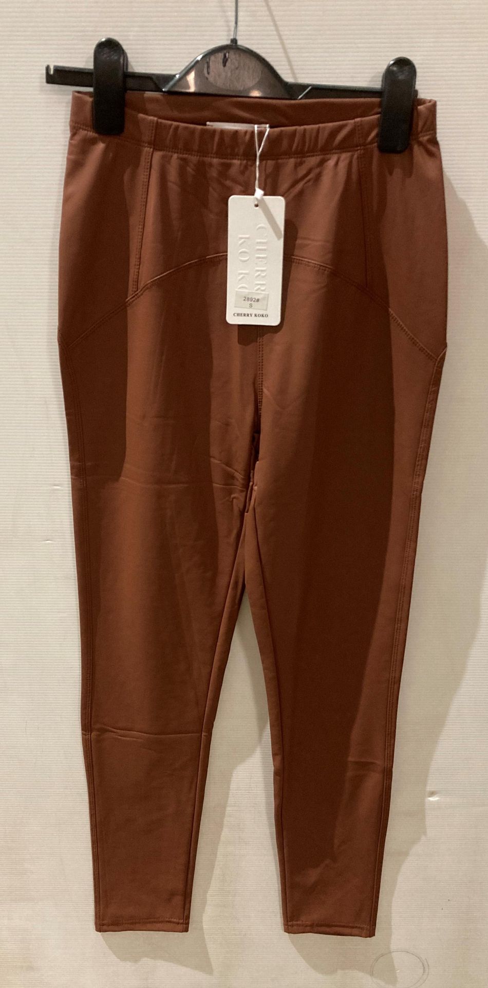 13 x Cherry KoKo brown pleather finish leggings/trousers - sizes S, M,