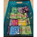 Contents to tray - 130 x items - Lockets, Trebor Softmints, Halls Soothers,