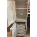 Indesit white upright fridge-freezer, 53 x 173cm high (no test,