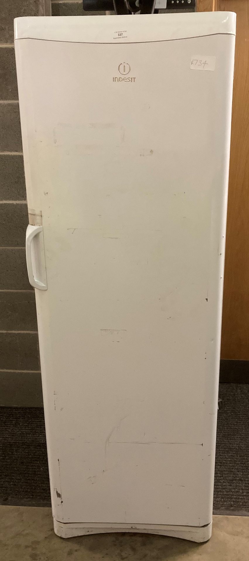 Indesit upright fridge in white, - Image 2 of 2