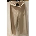 12 x Port Original cream wide leg trousers with belt detail, sizes S, M,
