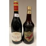 A 75cl bottle of Prestige Calvet Cote Du Rhone Grenache - Syrah 2018 red wine and a 75cl bottle of