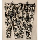 12 x Port Boutique hareem trousers with pockets and elasticated waist, black and white pattern,