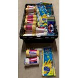 Contents to crate - 27 x packs of 6 yellow dusters and dishcloths,