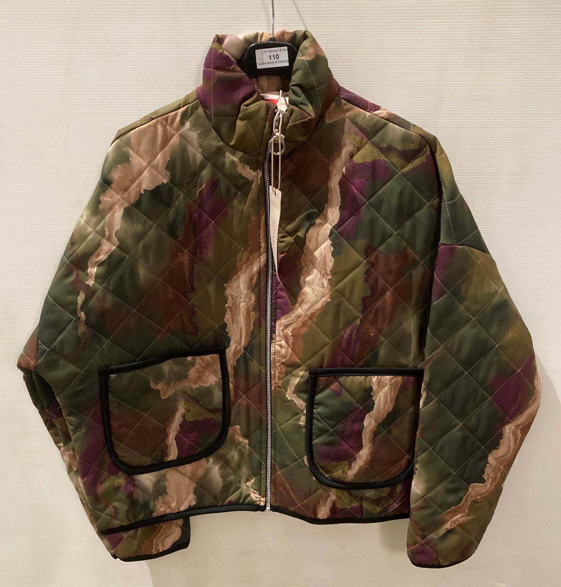 6 x Izeta Otto jackets with zip fastening in camo print,