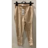 17 x Vanessa Nvcci cream coloured pleather finish leggings/trousers, sizes S/M,