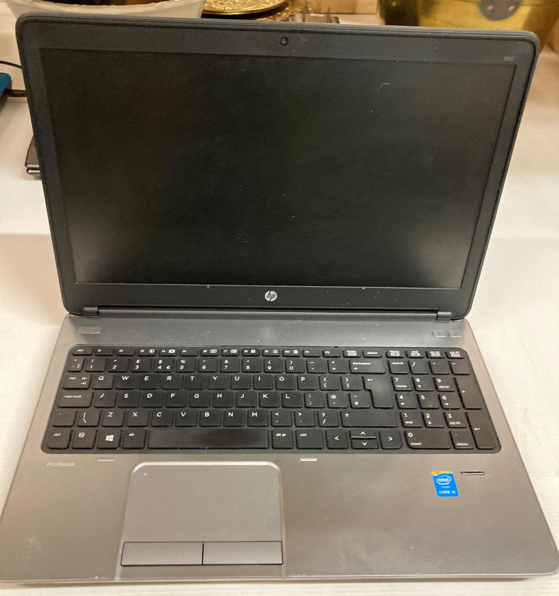 HP ProBook 650 G1 laptop Intel I5 4GB RAM 500GB HD - no power lead (M12)