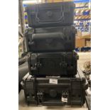 4 x small black flight cases (small one damaged to side) (saleroom location: D08)