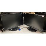 2 x Edge10 LED LCD 24" computer monitors with power leads (saleroom location: G11)