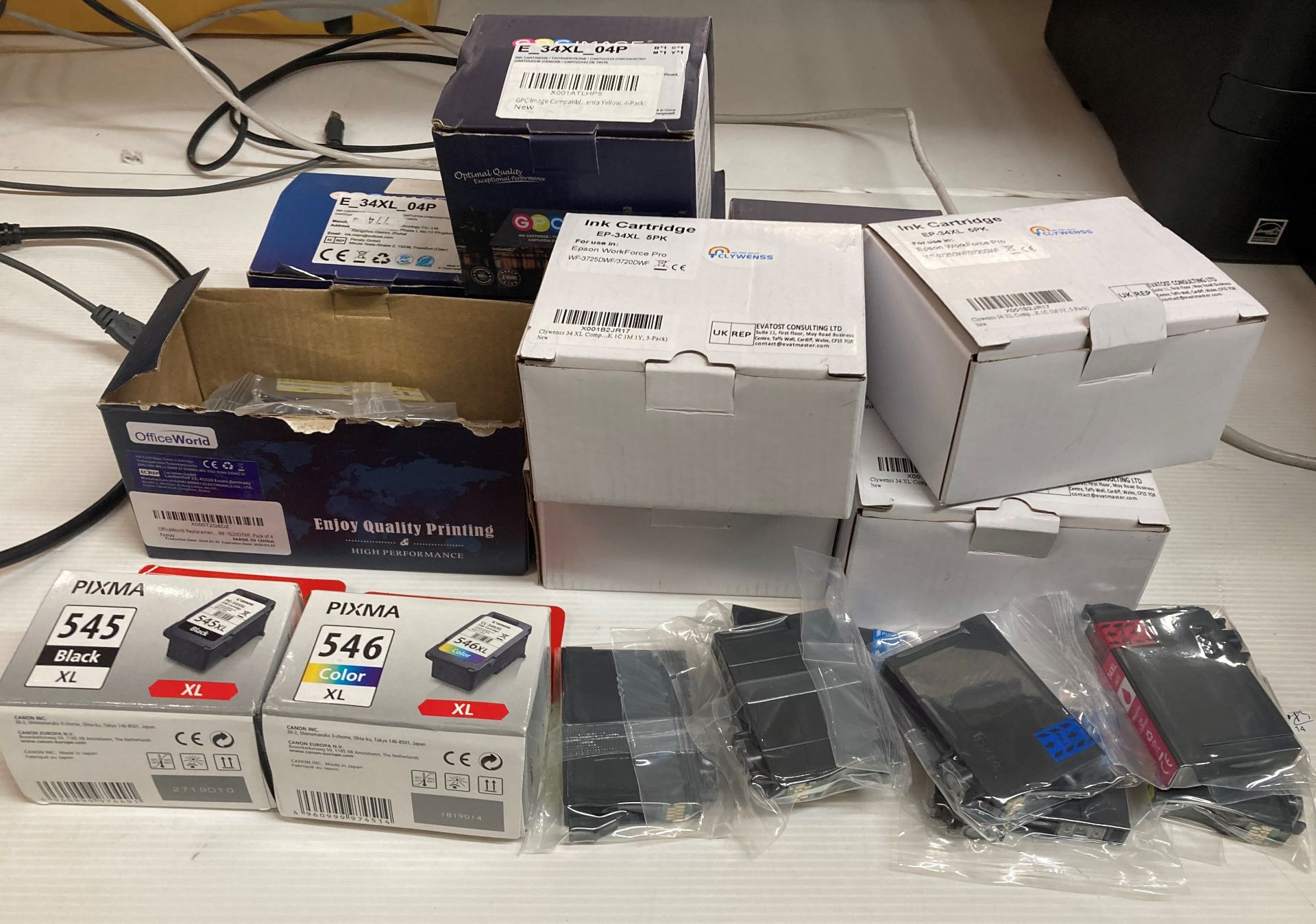 Quantity of printer ink cartridges for Epson Work Force printers (saleroom location: K12)