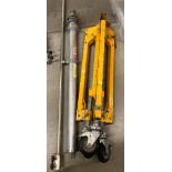 Yellow painted Tekline 6 metre telescopic camera mast (saleroom location: D08)