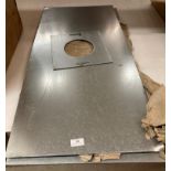 2 x Steel flue back plates (98cm x 45cm) with 13cm pipe hole (J12)
