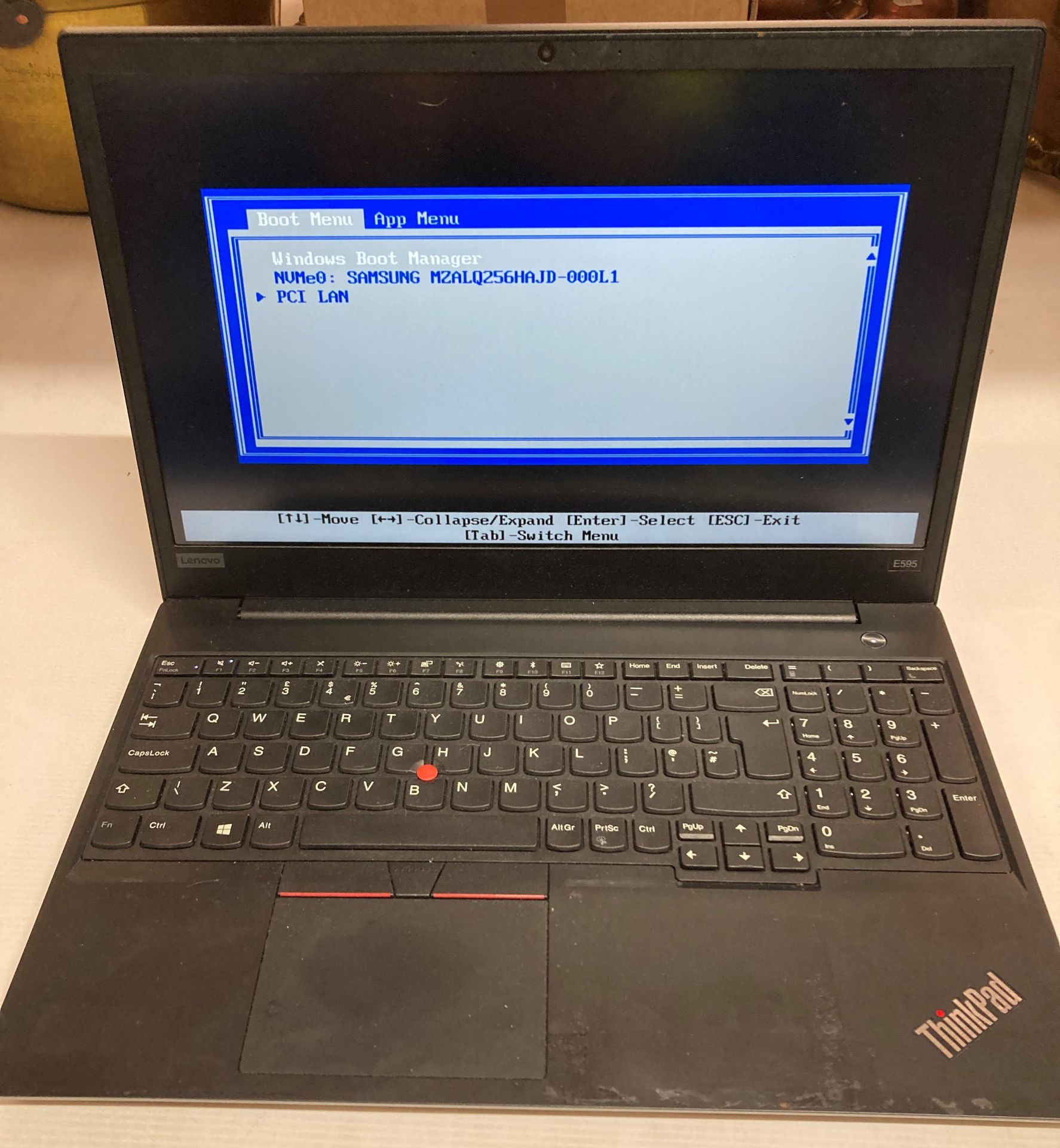 Lenovo ThinkPad laptop AMD Ryzan 5 3500MHz 8GB RAM 238GB HD - no power lead (M12)