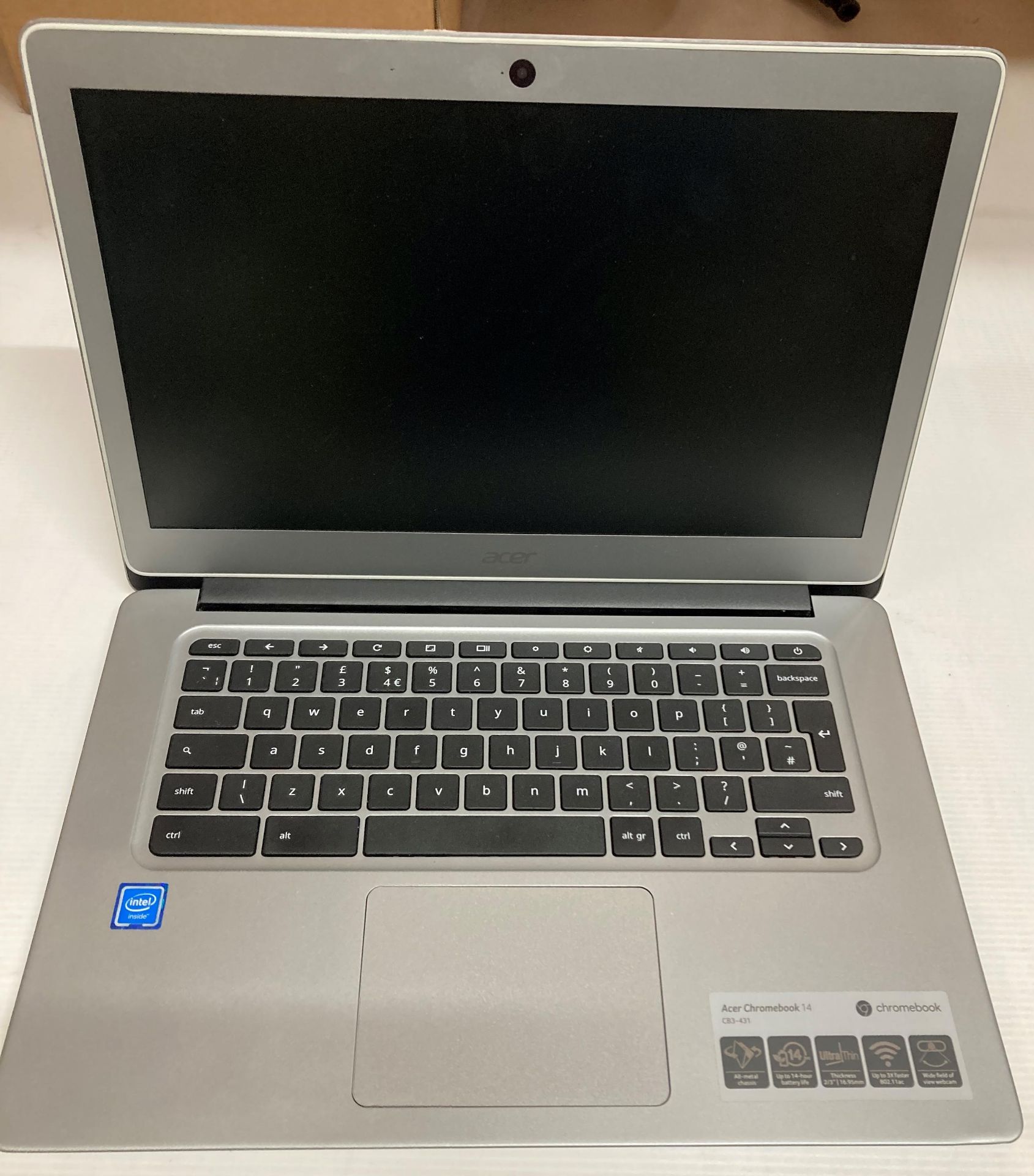 Acer Chromebook 14 CB3-413 laptop - no power lead (M12)