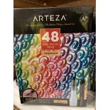 6 x boxes of 48 Arteza premium real brush pens (MA 7 RACK)