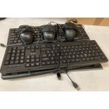 6 x Assorted keyboards and 3 x mice (M11)