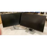 2 x Dell 24" S2421H flat panel computer monitors - complete with power leads (K10)