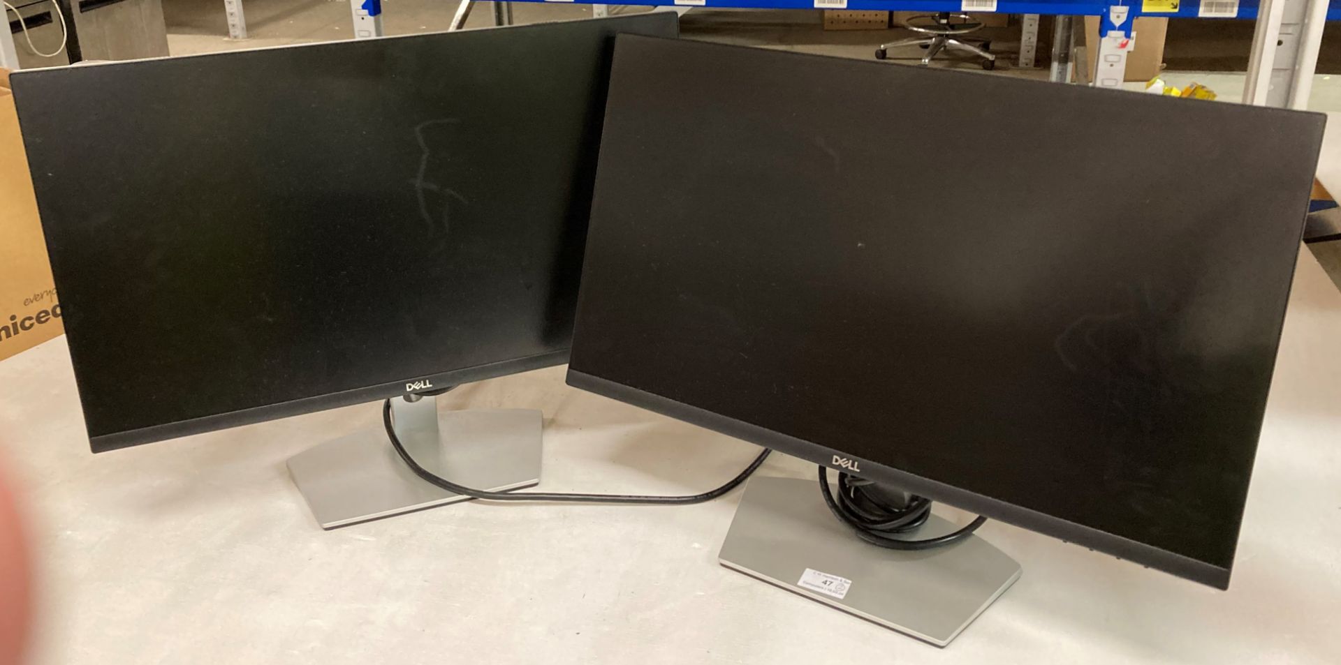 2 x Dell 24" S2421H flat panel computer monitors - complete with power leads (K10)