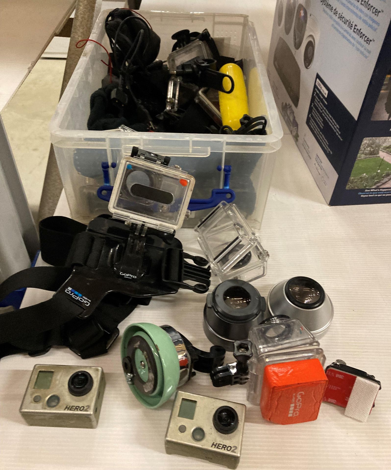 Contents to box - quantity of GoPro accessories (saleroom location: D07)