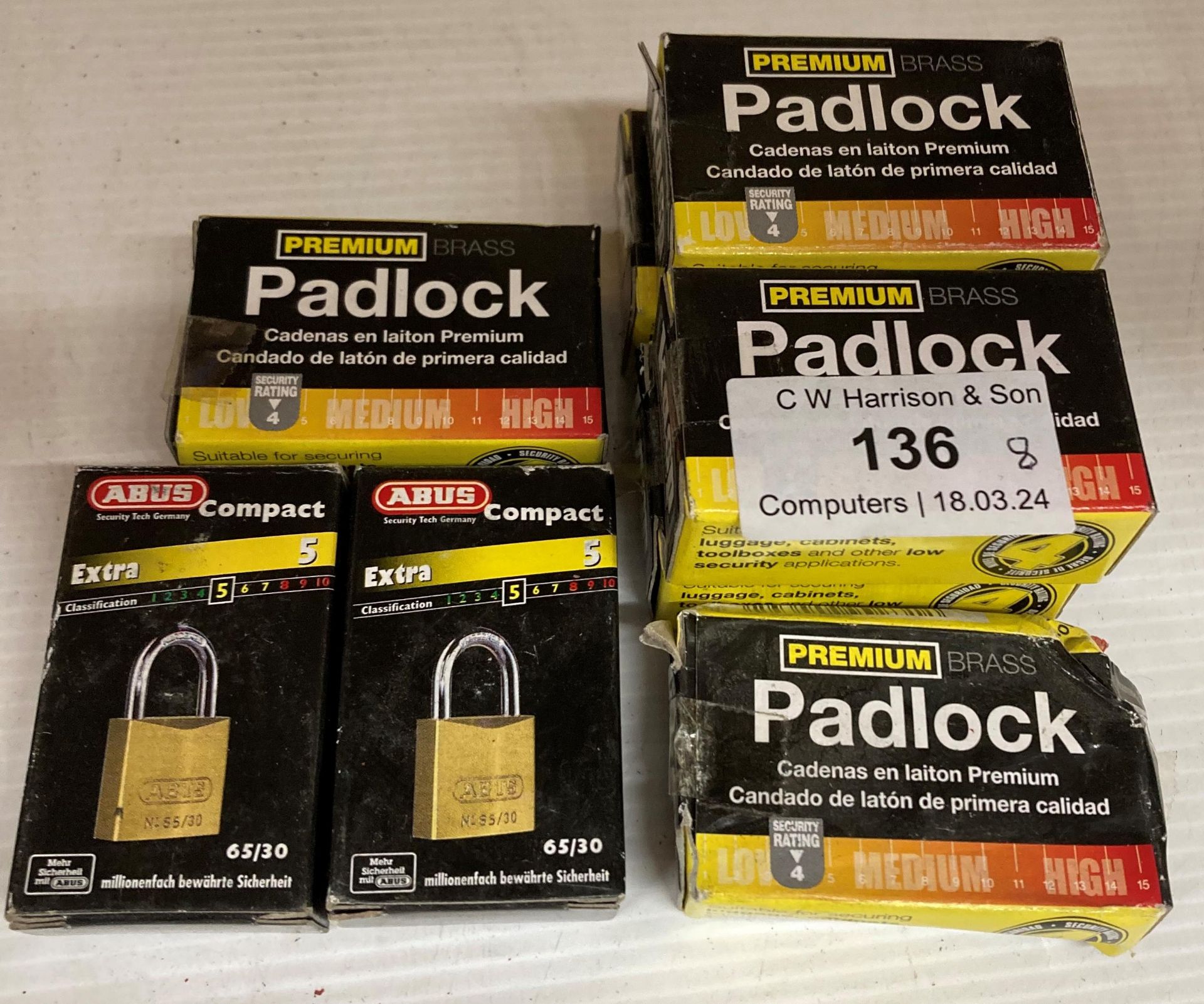 8 x Premium and Abus padlocks (H12)