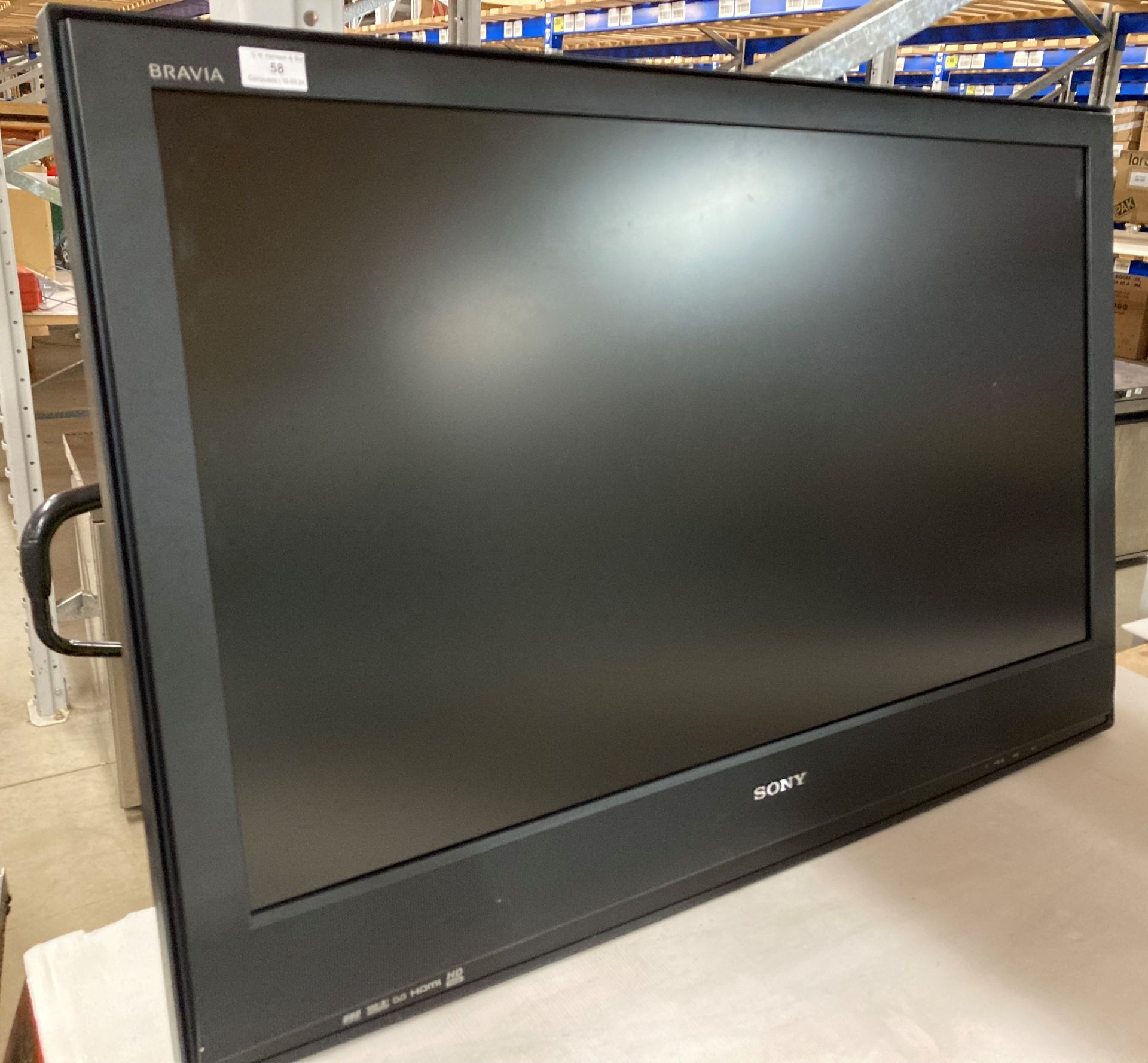 Sony Bravia 40" wall mounted TV - complete with power lead,
