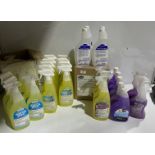 38 x assorted anti-bacterial disinfectant 750ml trigger surface sprays