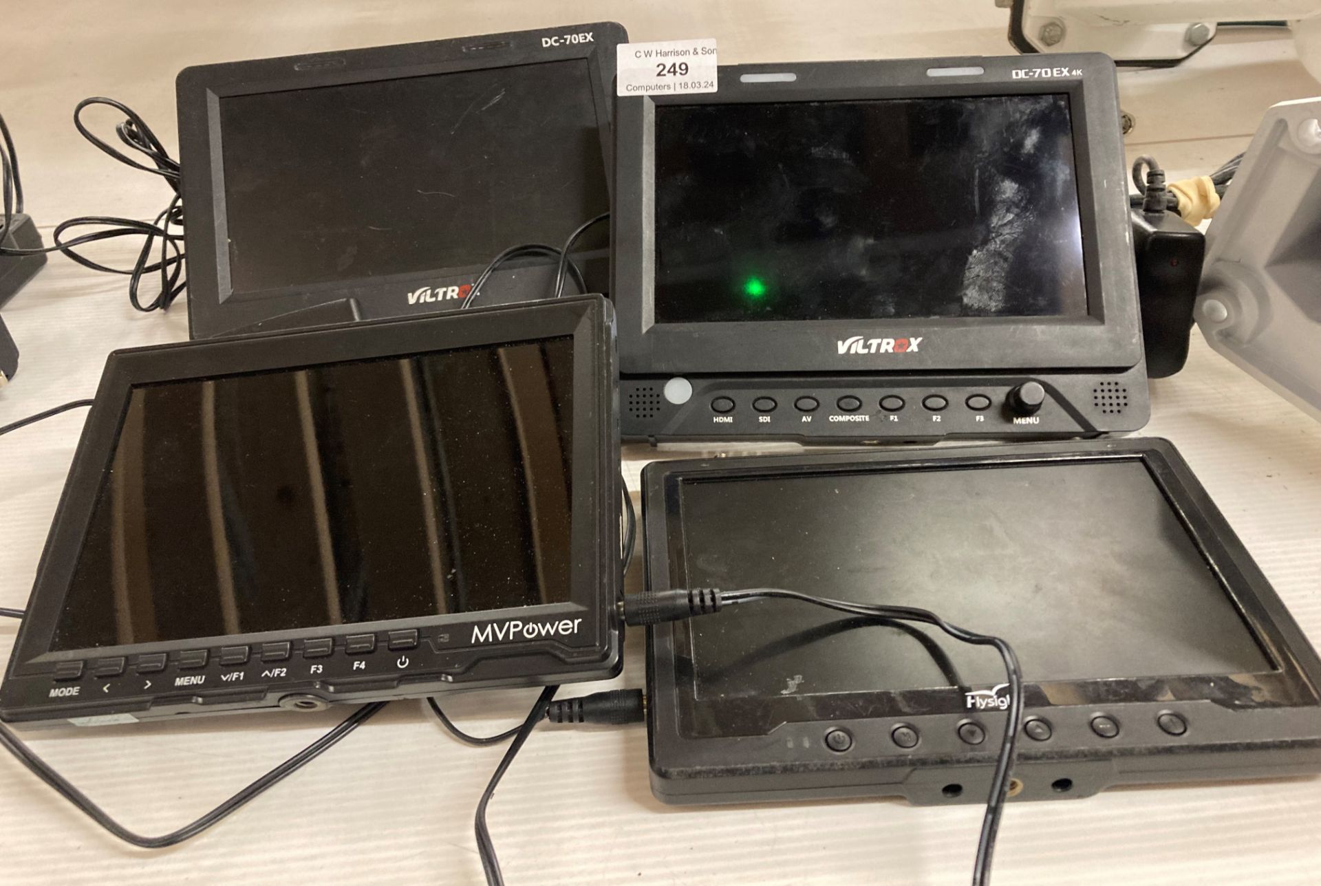 4 x 7" camera monitors by MyPower,