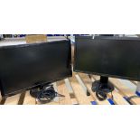 2 x HDMI computer monitors by Benq Senseye BL2405 and Asus - complete with power lead and HDMI