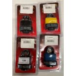 4 x Tri-Circle weather proof 40mm padlocks assorted colours (H12)