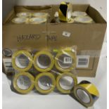 12 x packs of 6 black and yellow hazard tape 48mmx33m