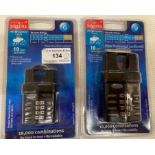2 x Squire all-weather combination padlocks (H12)