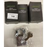 6 x Crestwood 43mm solid steel closed shackle padlocks (H12)