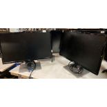 3 x 24" Dell computer monitors with power leads (saleroom location: G11)