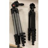 Manfrotto and unbranded tripods and a Manfrotto monopod (3) (saleroom location: D08)