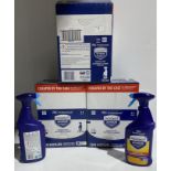 3 x boxes of 6 Proctor and Gamble 750ml 24hr trigger spray disinfecting bathroom cleaner