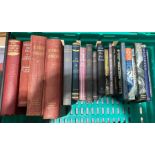 Contents to plastic tray - twenty various books many marine related including Kerr & Granville 'The