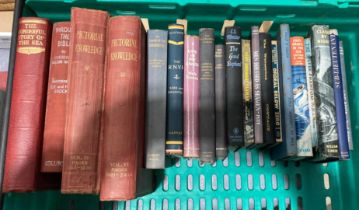 Contents to plastic tray - twenty various books many marine related including Kerr & Granville 'The