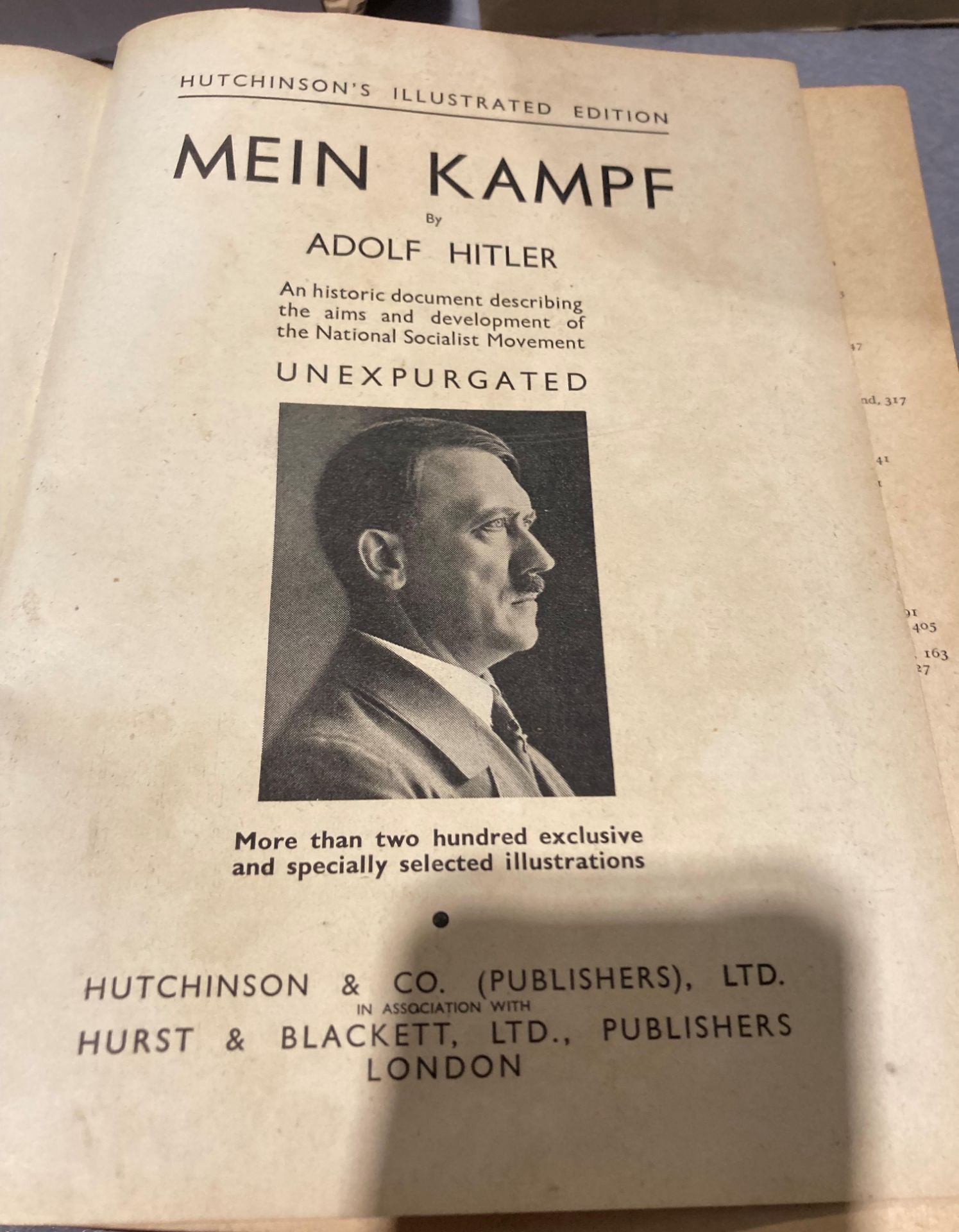 Adolf Hitler 'Mein Kampf' - Hutchinson's Illustrated Edition 1939 unexpurgated (Saleroom location: