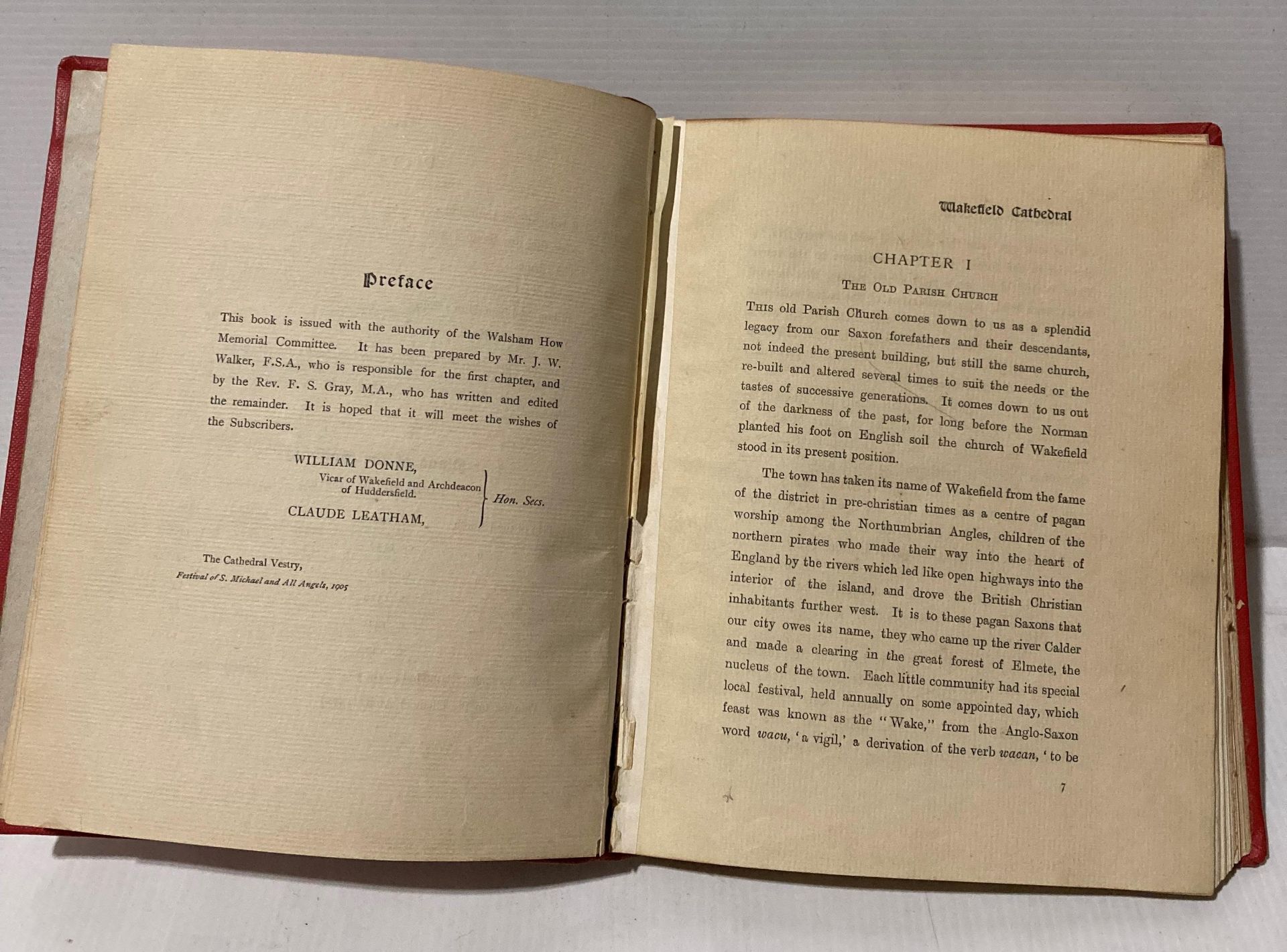 Gray & Walker 'Wakefield Cathedral' published 1905 (5 plates missing) and 'Articles of Visitation' - Image 3 of 6