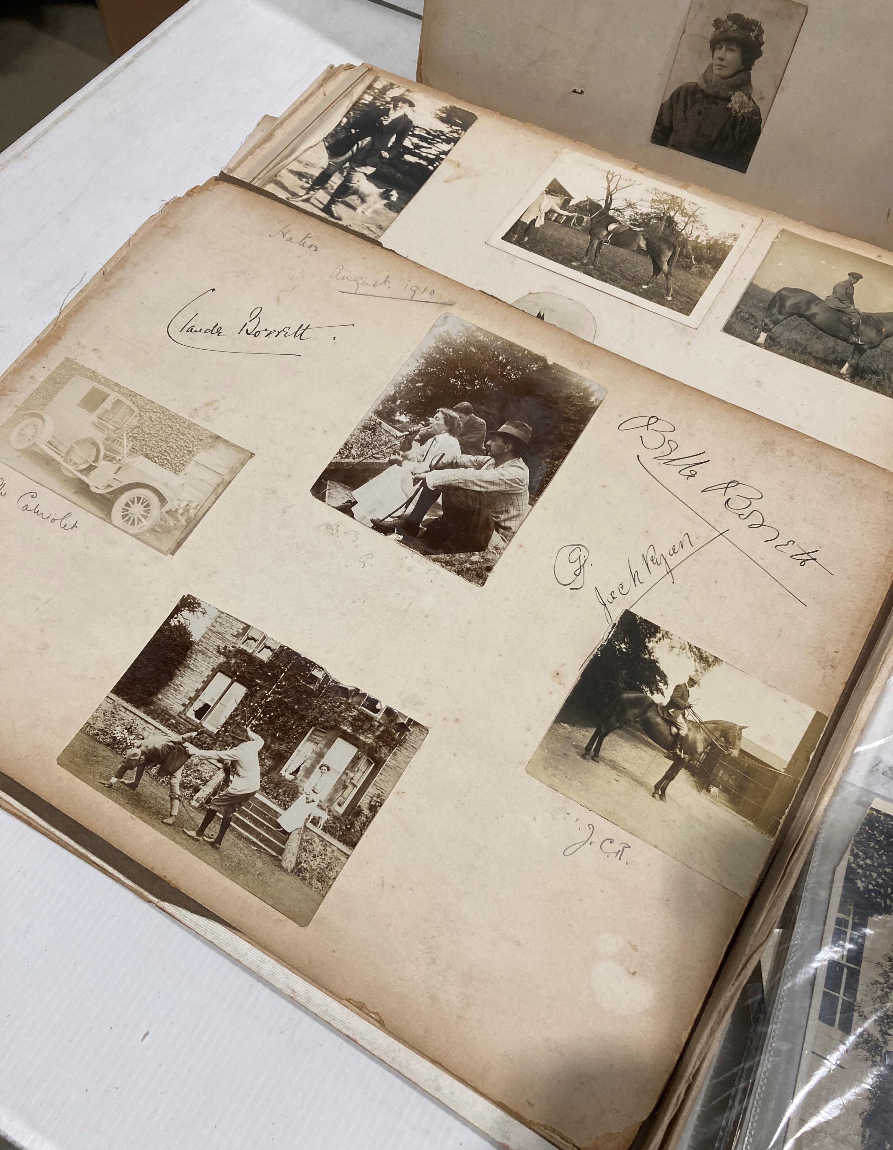 A large distressed photograph album of Naval interest with many autographs included. - Image 2 of 10