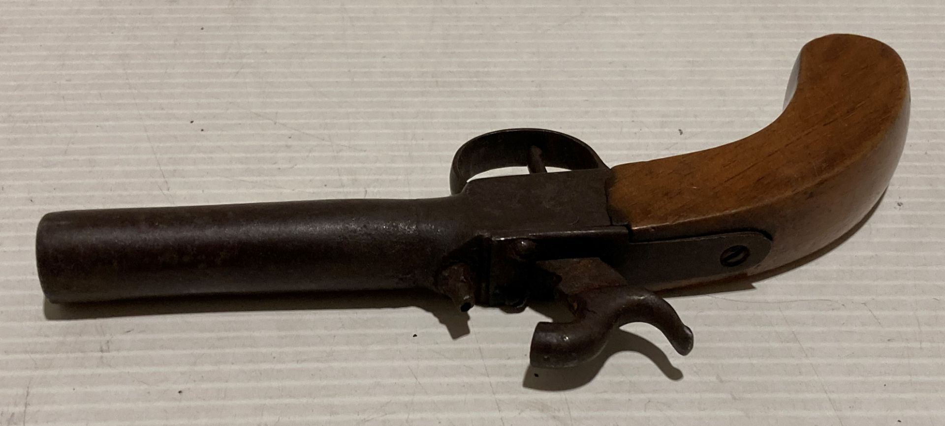 Antique percussion pocket pistol with stamp to underside of barrel, - Image 5 of 5