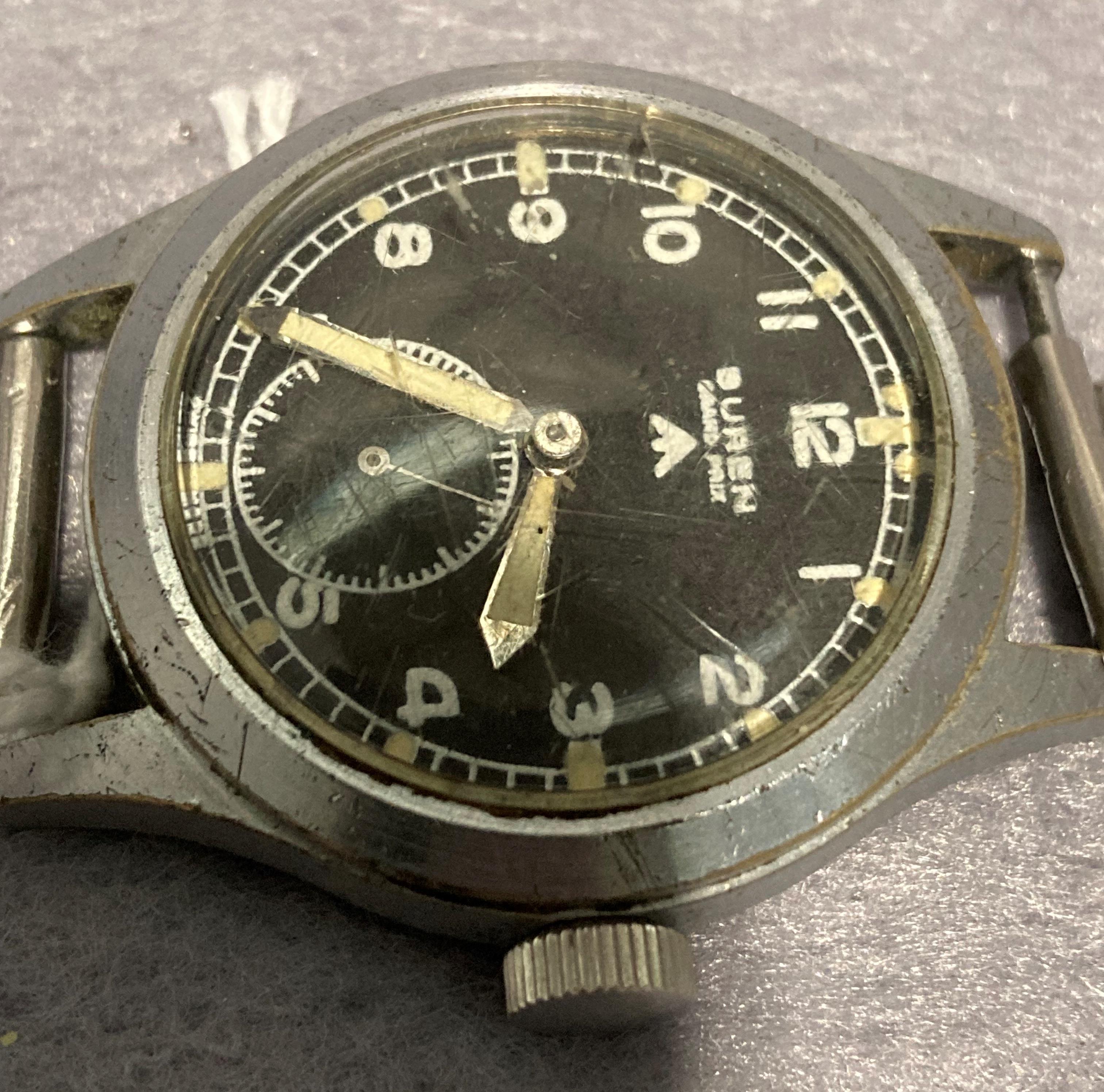 Military issue 'Buren - Grand Prix' WWW Dirty Dozen British Army watch with marking to back, - Image 3 of 9