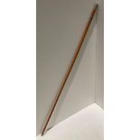 Light brown swagger military stick with silver collar and inscription of H.DCLI 22500 466 PTE H.