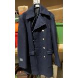 A British Rail overcoat in blue by Del Guerra Ltd, S.