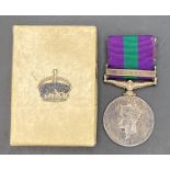 General Service Medal with Malaya clasp and ribbon in box of issue to 21007067 Gdsm R Simpson Coldm