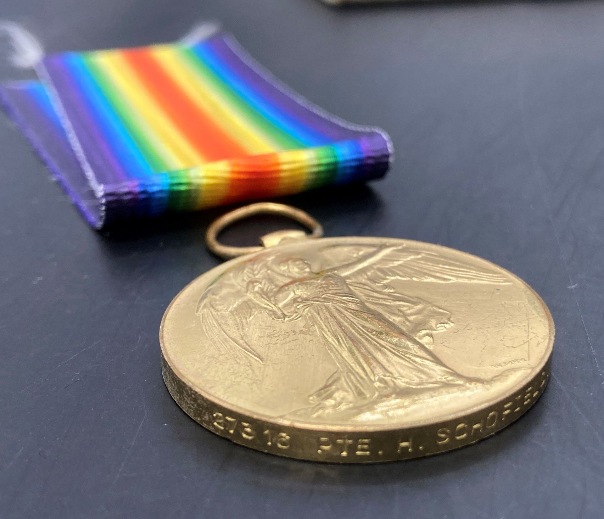 Two First World War medals - War Medal and Victory Medal complete with ribbons and with box of - Image 3 of 3